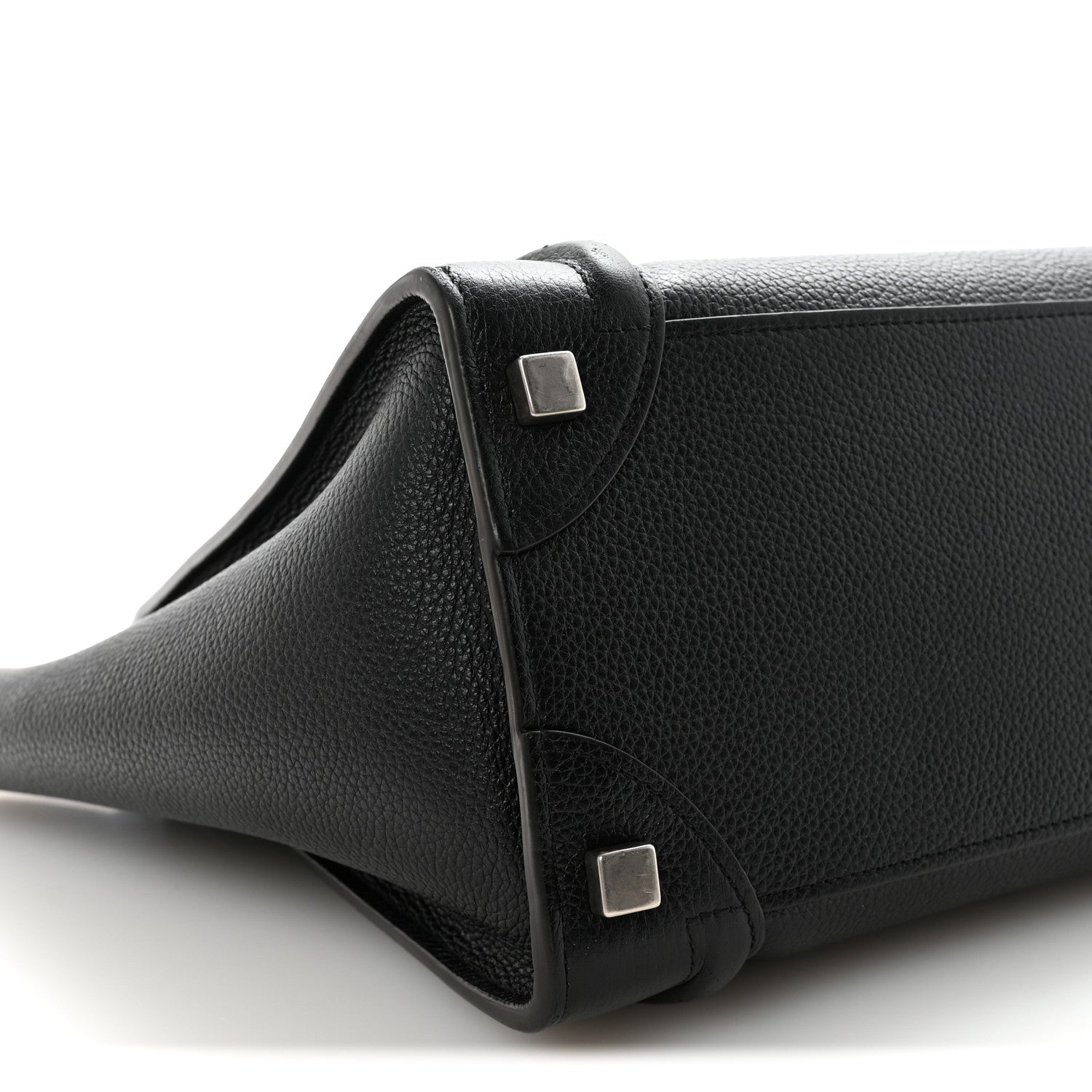 Drummed Calfskin Micro Luggage Black