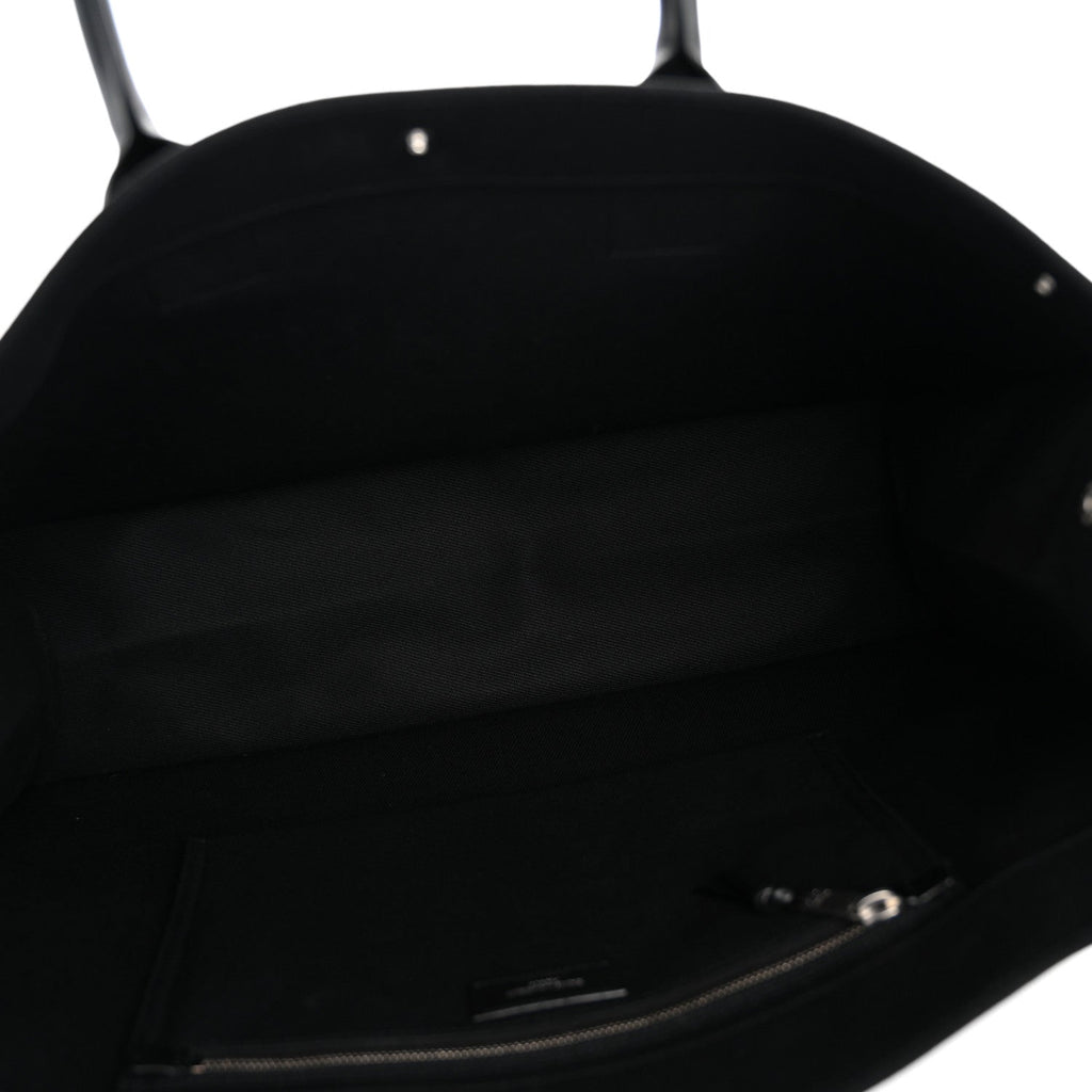Linen Calfskin Rive Gauche Tote Black