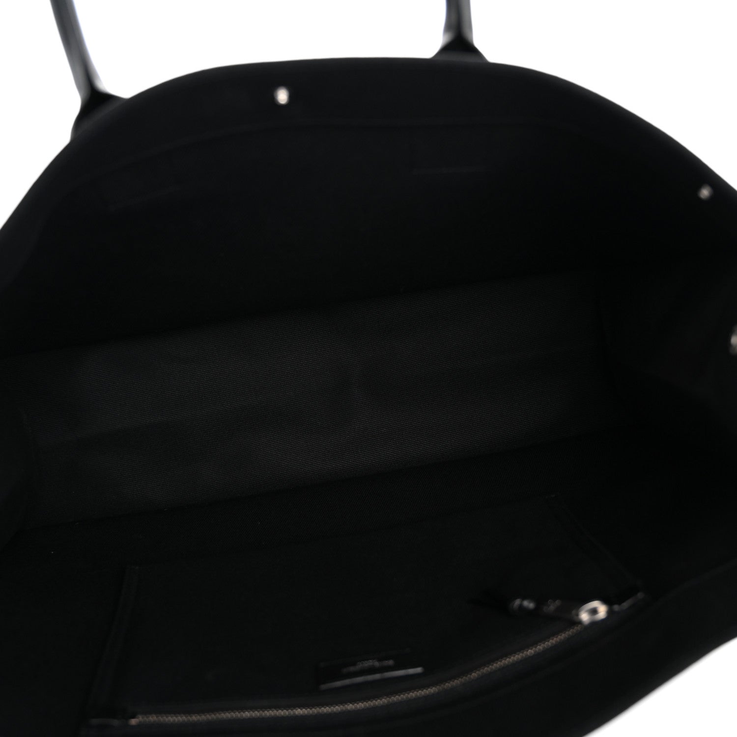 Linen Calfskin Rive Gauche Tote Black