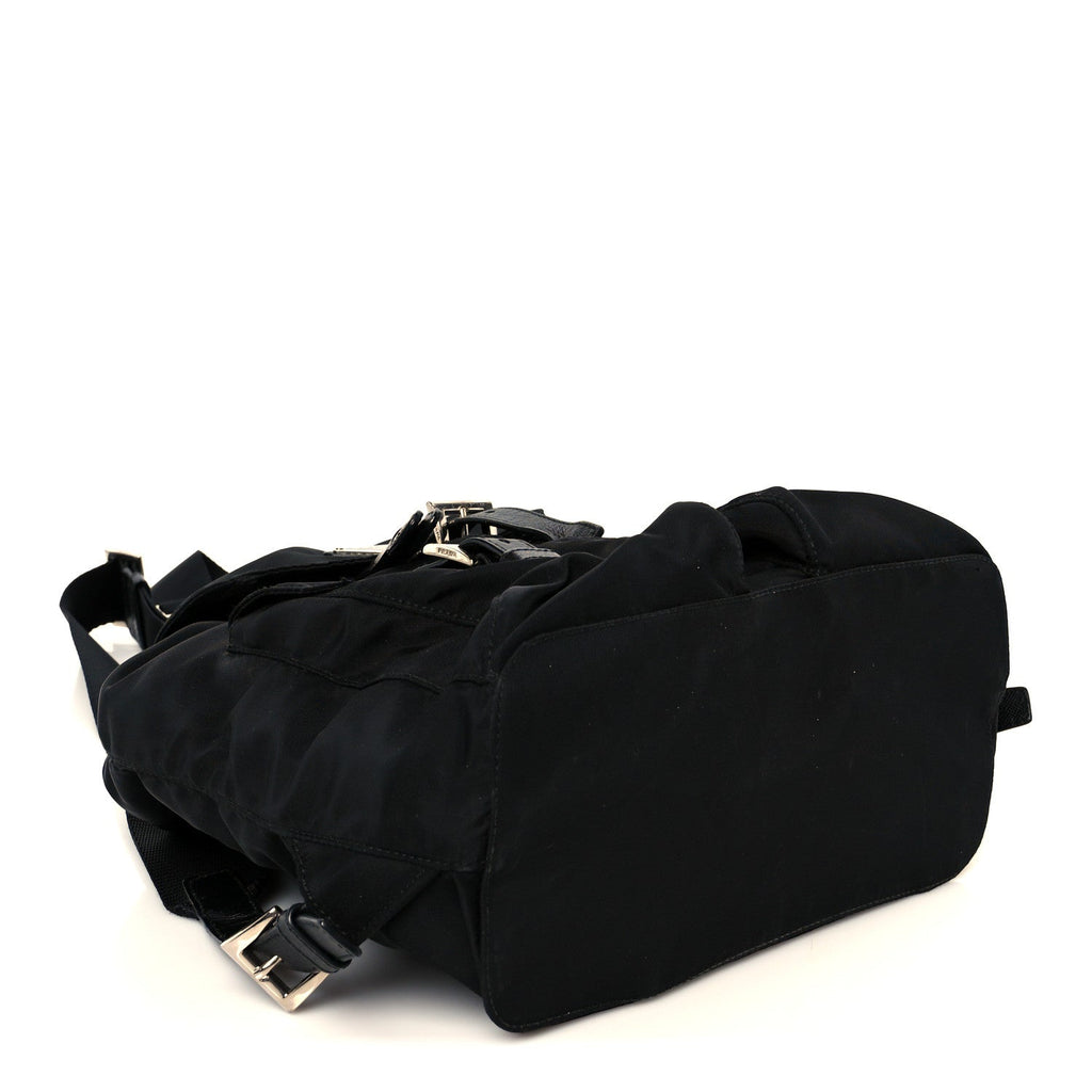 Tessuto Nylon Saffiano Small Backpack Black