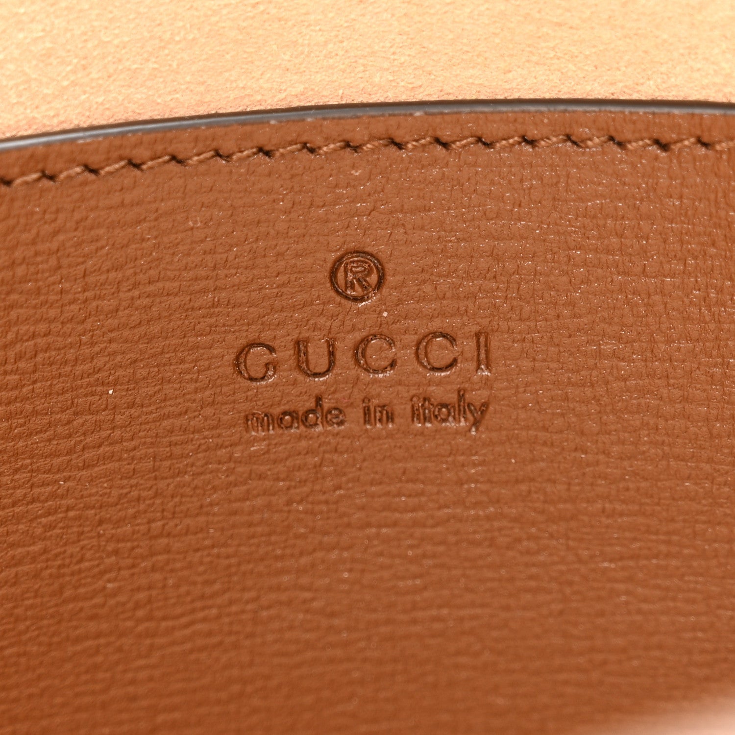 GG Supreme Monogram Azalea Calfskin Retro Interlocking G Beauty Case Beige Ebony Brown Sugar