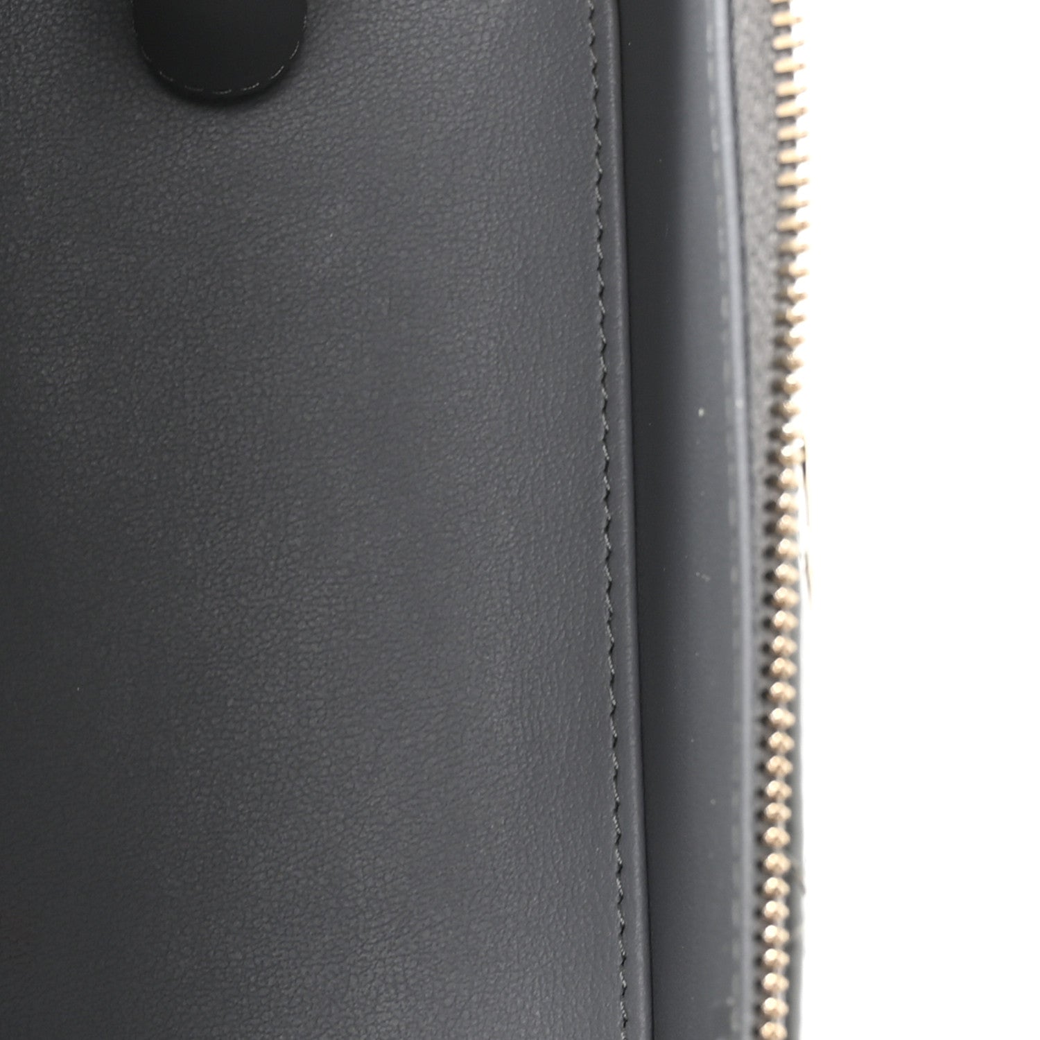 Patent Quilted Quilted Small Top Handle Vanity Case With Chain Grey