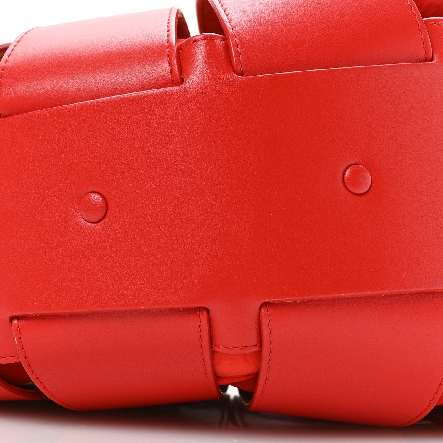 French Calfskin Shell Bag Chili Tomato