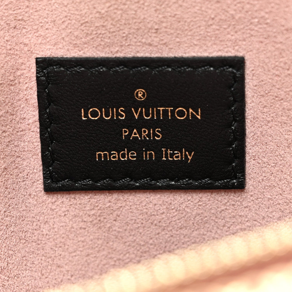 Lambskin Embossed Monogram Coussin PM Black