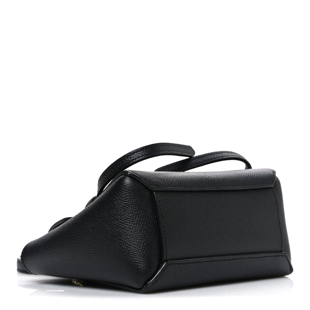 Grained Calfskin Nano Belt Bag Black