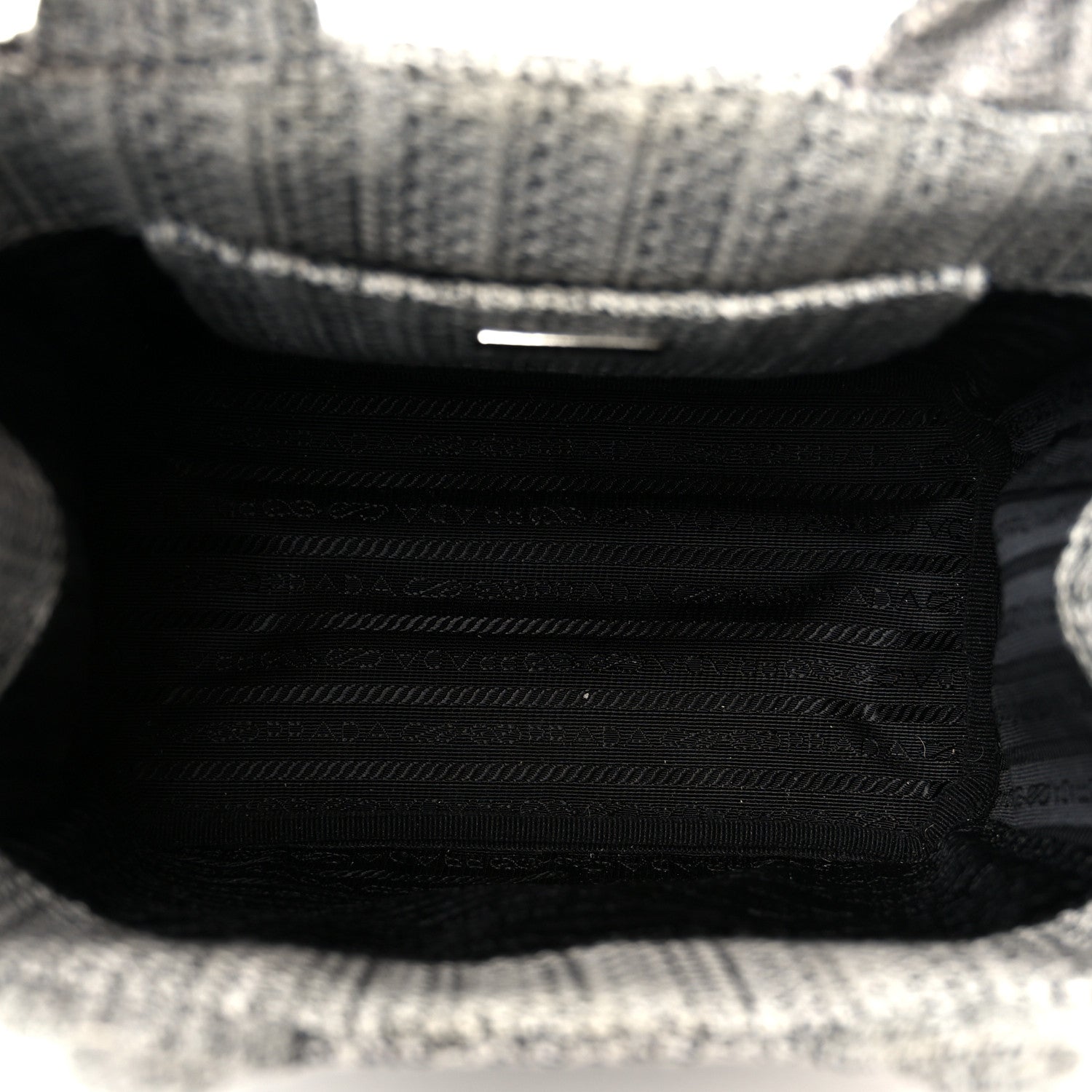 Jacquard Logo Ricamo Embroidered Small Tote Black Talco