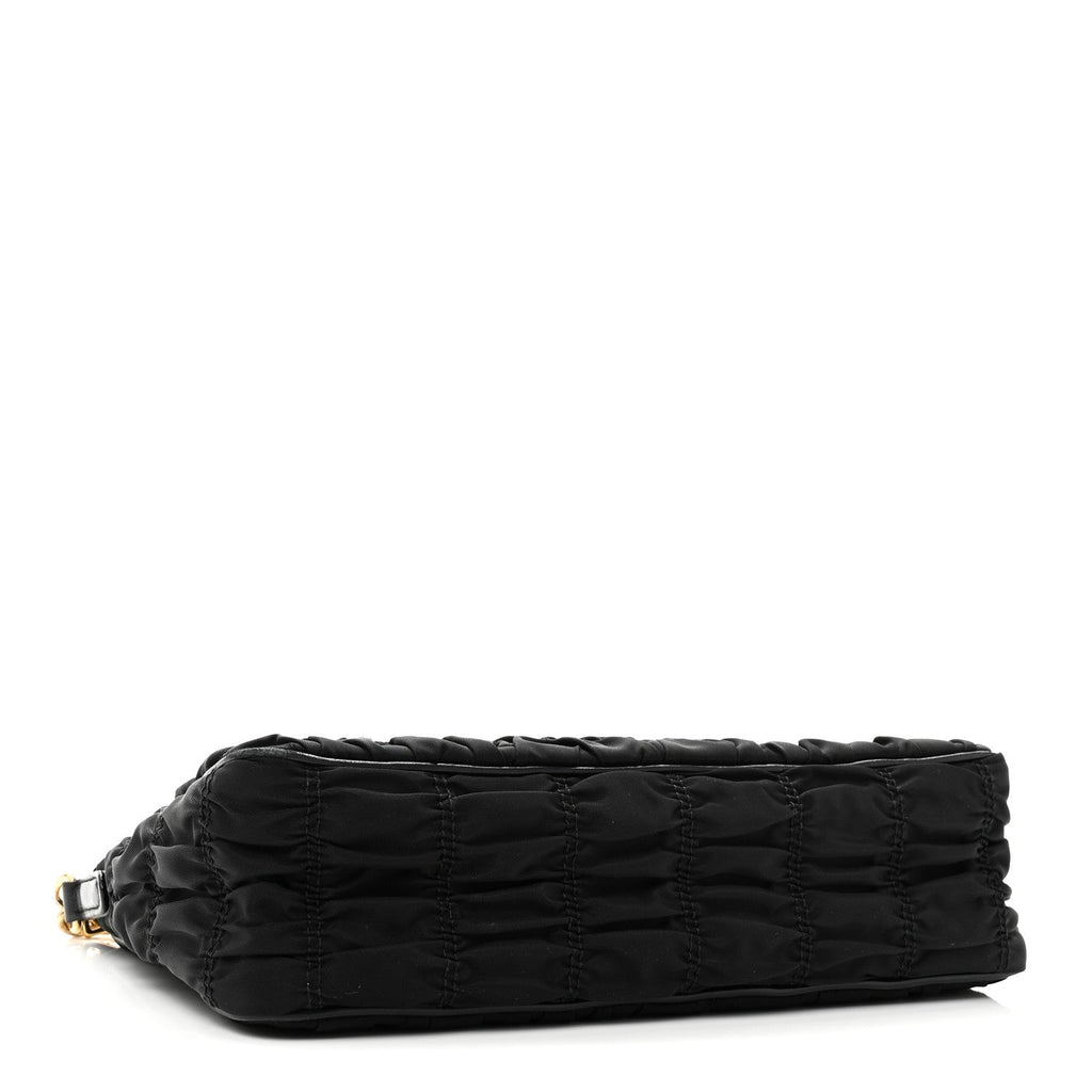 Tessuto Nylon Gaufre Shoulder Bag Black