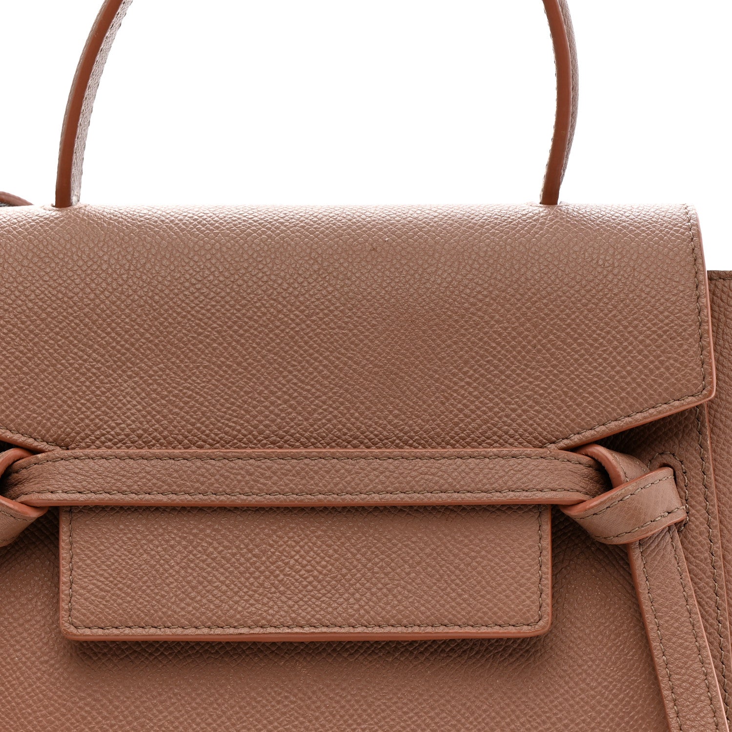 Grained Calfskin Nano Belt Bag Dark Pink