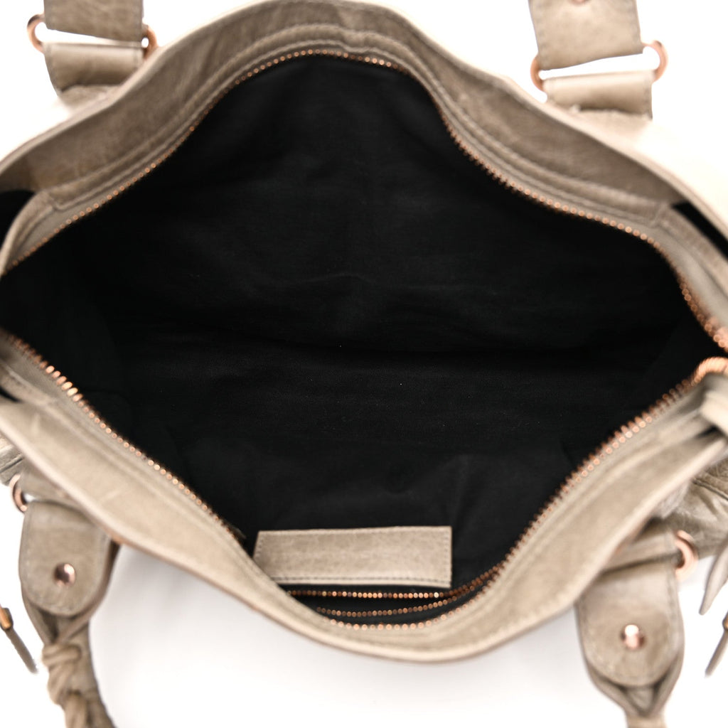 Agneau Giant 21 Rose Gold Hardware City Papyrus