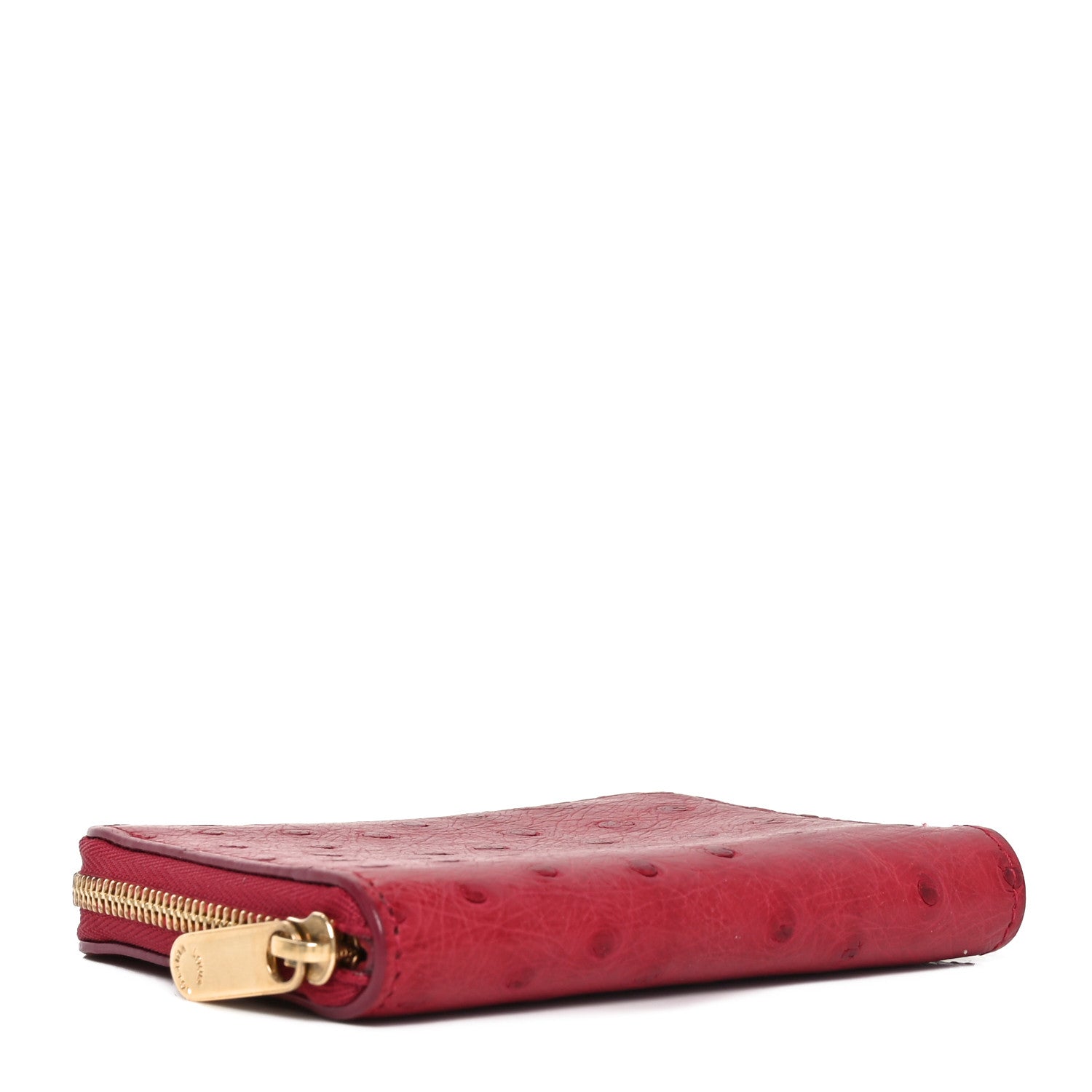 Ostrich Zippy Coin Purse Magenta