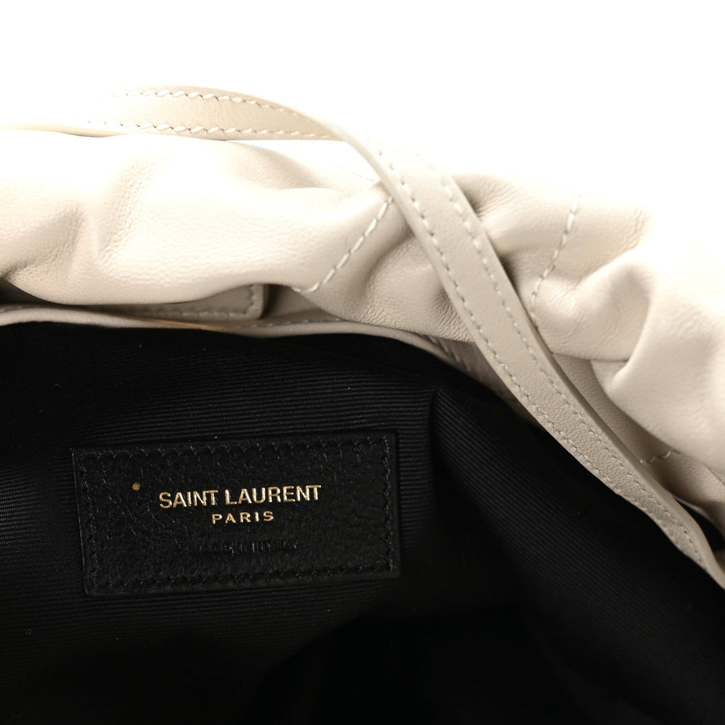 Lambskin Matelasse Monogram Medium Jamie 4.3 Pochon Blanc Vintage