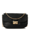 Grained Calfskin Cannage Diorling Wallet On Chain Black