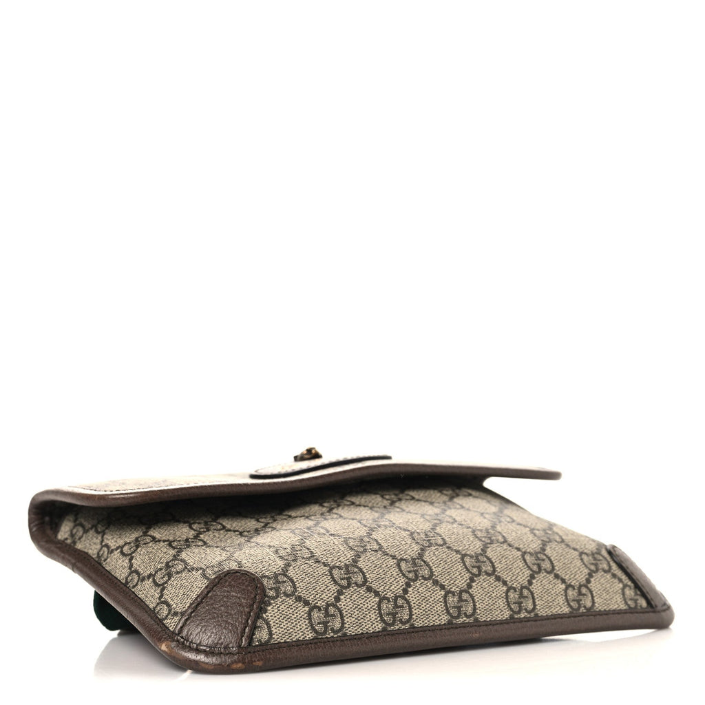 GG Supreme Monogram Neo Vintage Web Belt Bag Brown