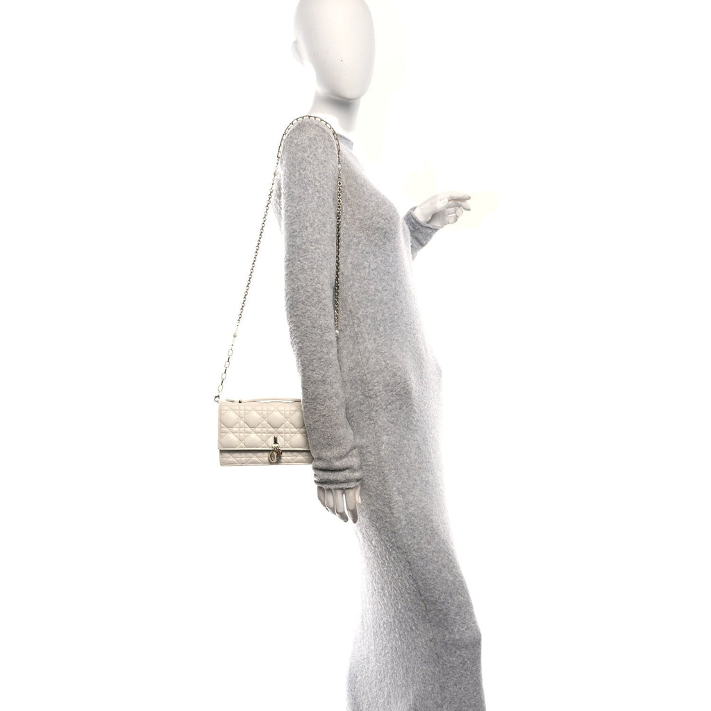 Lambskin Cannage Mini My Dior Bag Latte