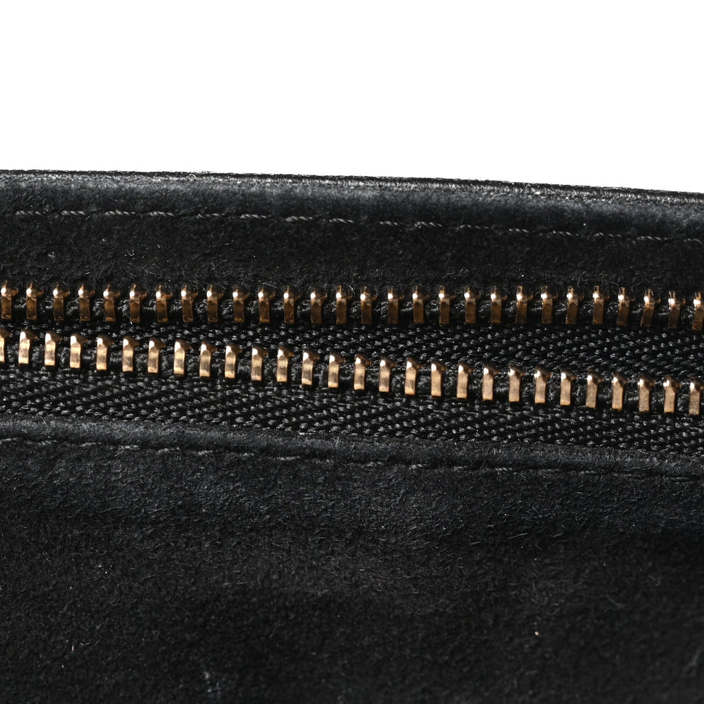 Calfskin Studded Diorama Wallet on Chain Pouch Black