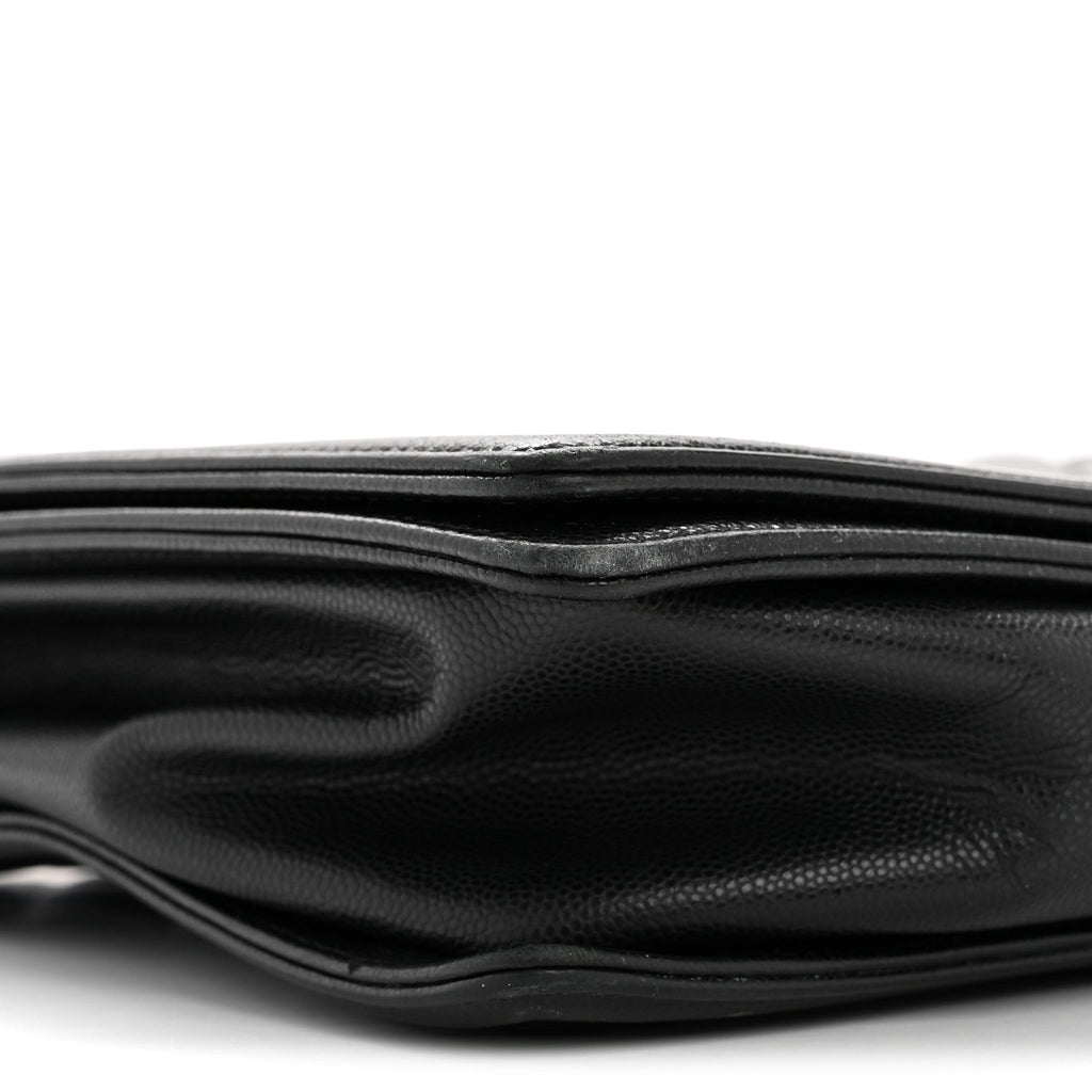Caviar Quilted Large Boy Flap Black