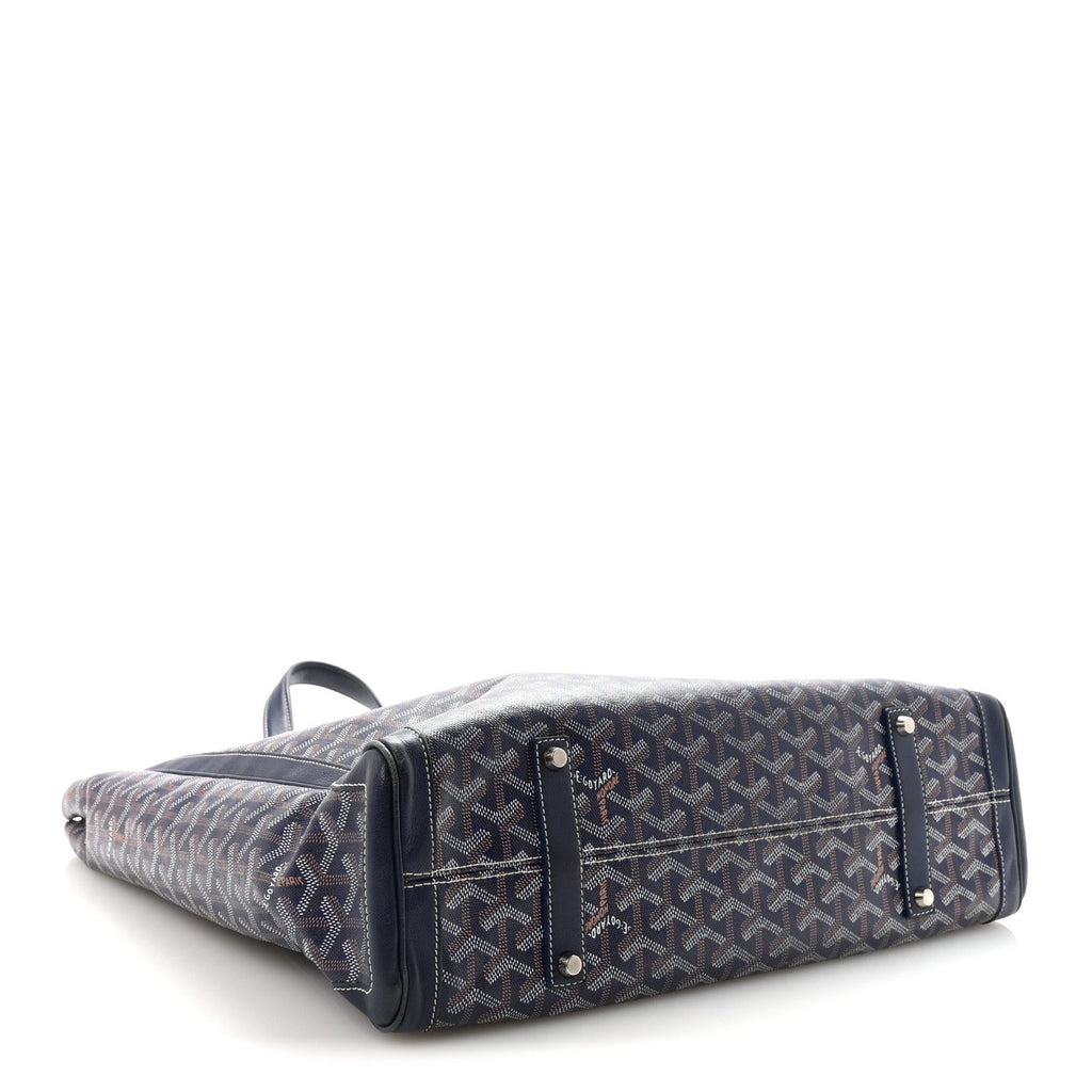 Goyardine Voltaire III Tote Navy