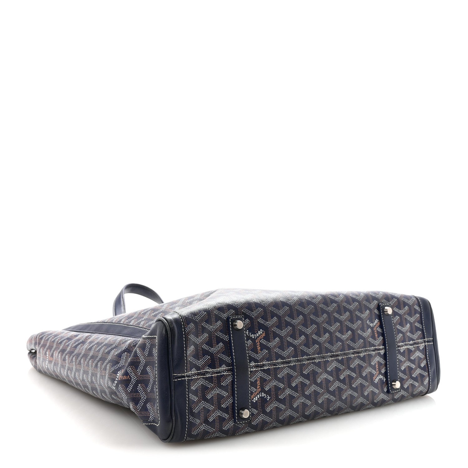 Goyardine Voltaire III Tote Navy