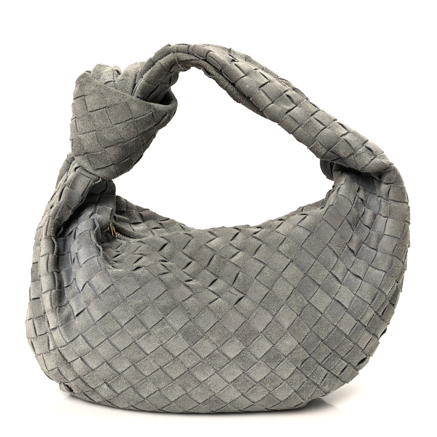 Suede Calfskin Intrecciato Teen Jodie Hobo Thunder