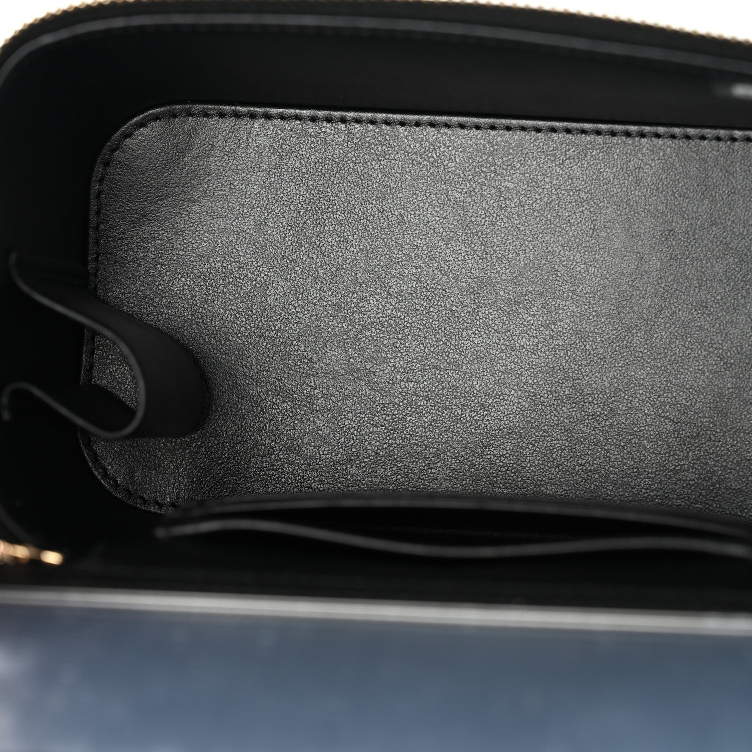 Caviar Quilted Trendy Handle Mini Vanity Black