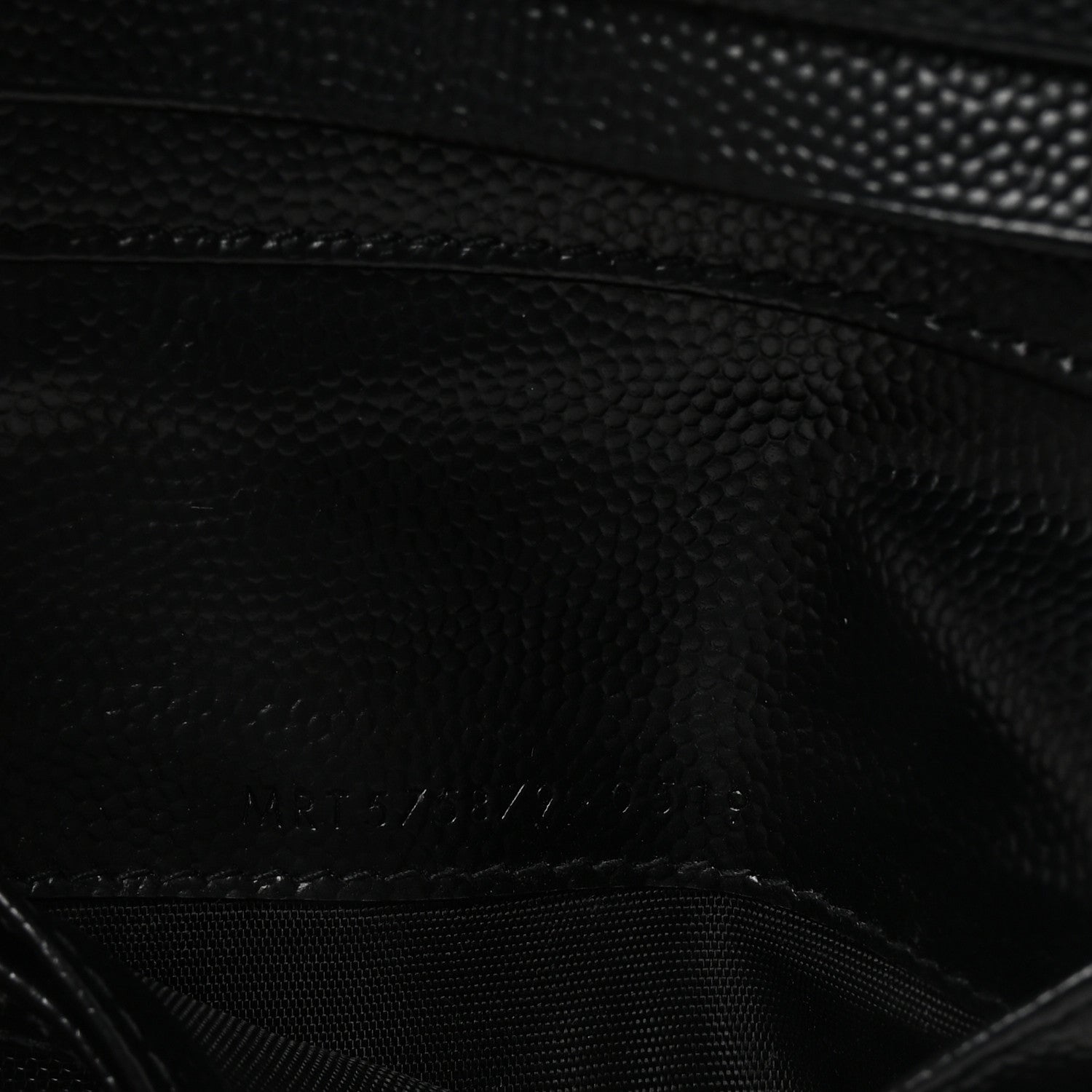 Grain De Poudre Matelasse Chevron Monogram Zipped  Case Black