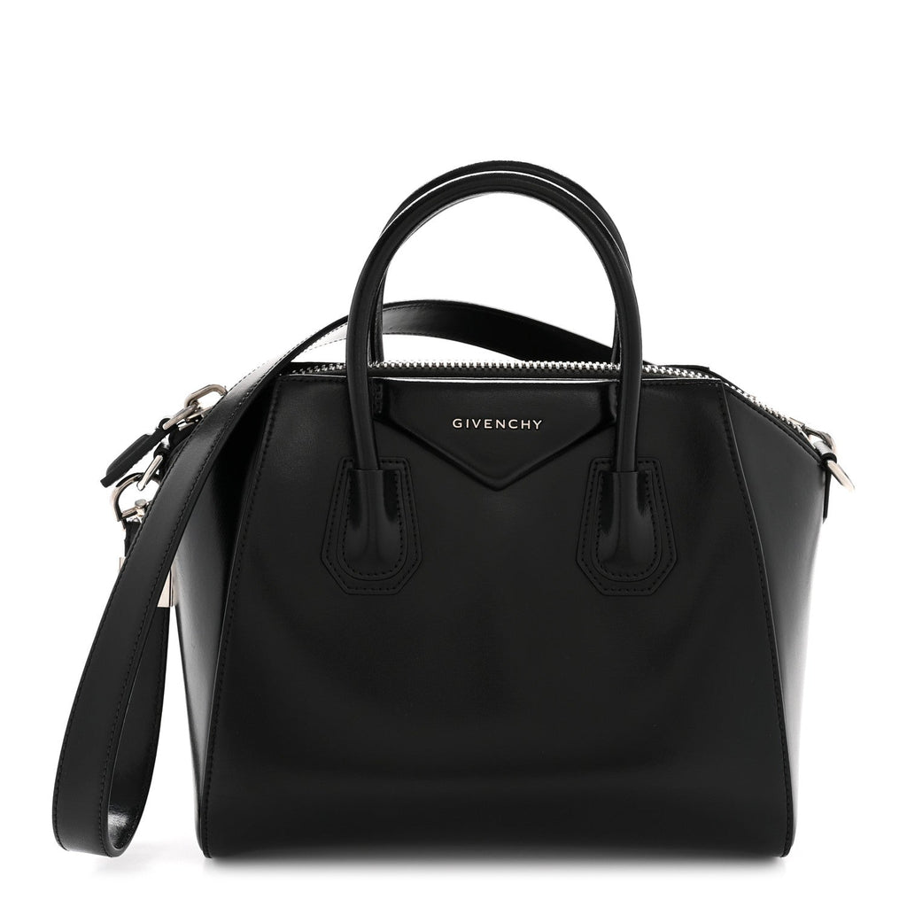 Shiny Lord Calfskin Small Antigona Black