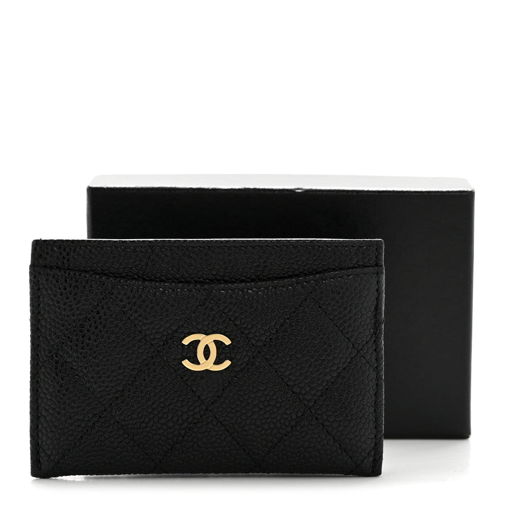 Caviar Quilted  Holder Black
