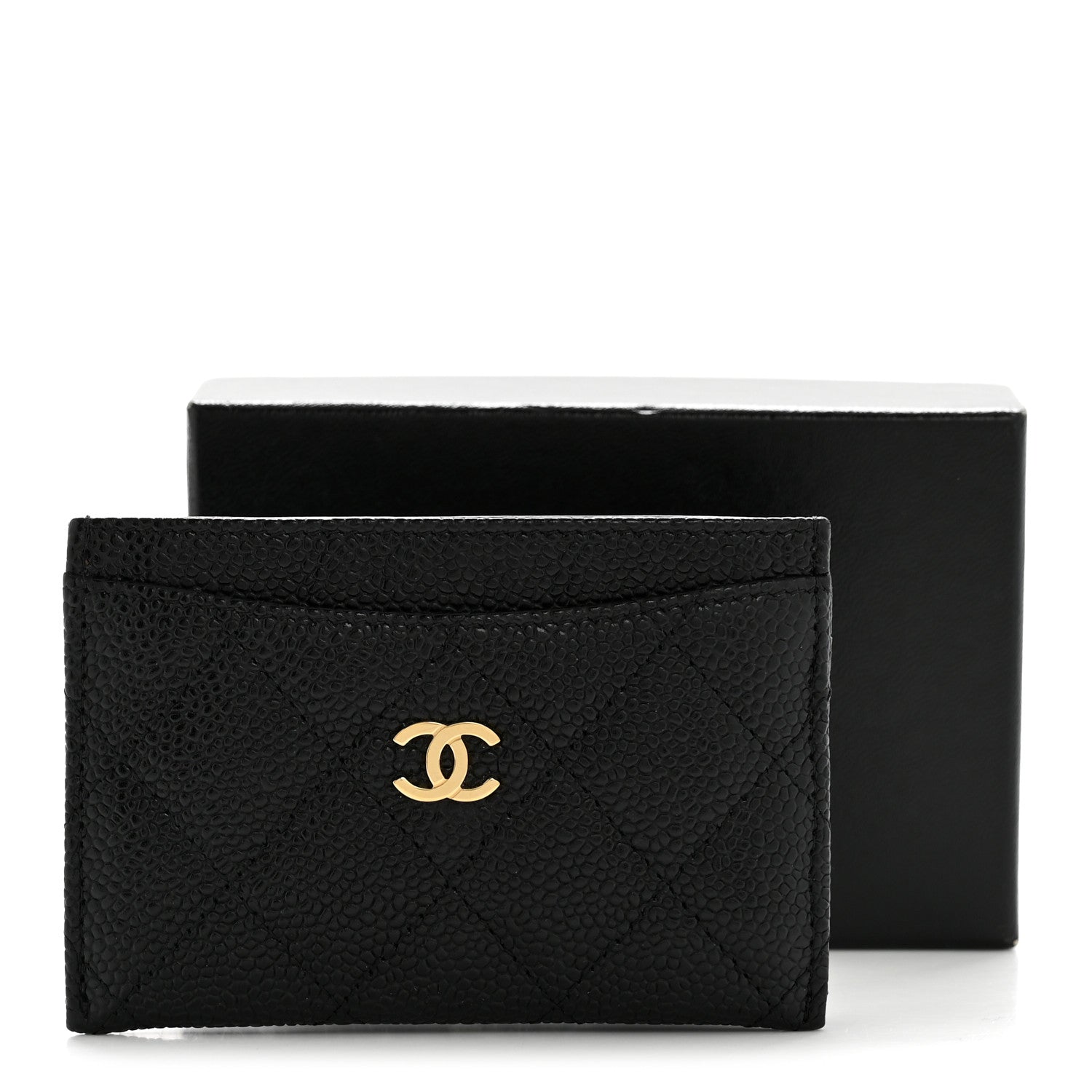 Caviar Quilted  Holder Black