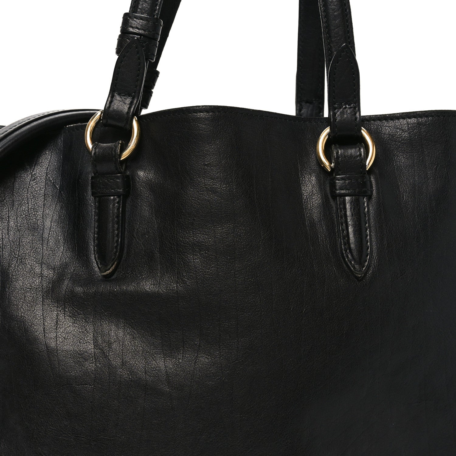Calfskin Chain Tote Black