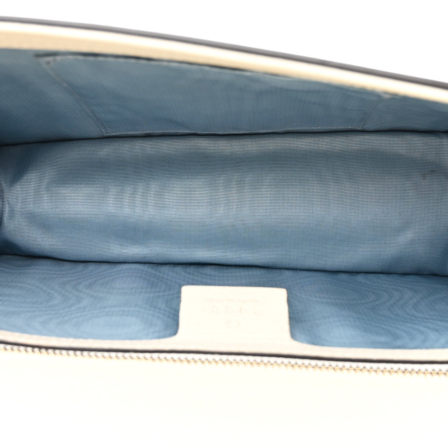Textured Calfskin Bee Star Print Small Sylvie Shoulder Bag Mystic White