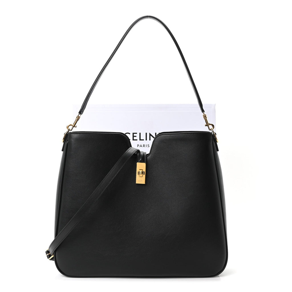Smooth Calfskin Medium Camille 16 Soft Bag Black