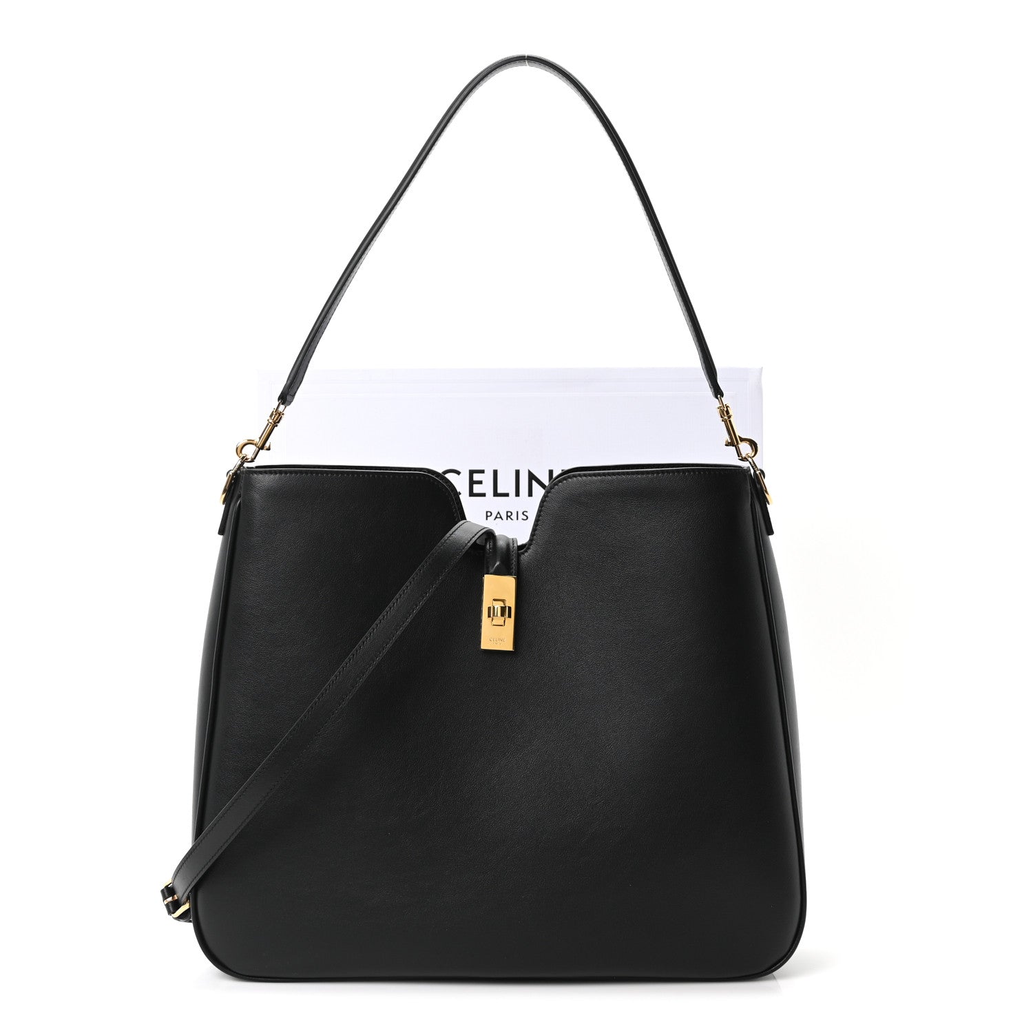 Smooth Calfskin Medium Camille 16 Soft Bag Black