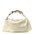 Calfskin Mini Swan Chain Shoulder Bag Almond