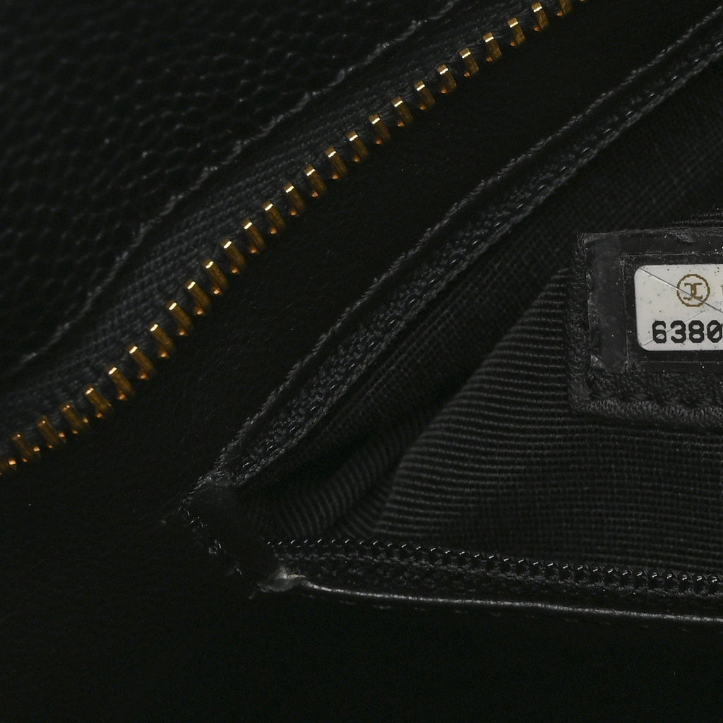 Caviar Quilted Medallion Tote Black