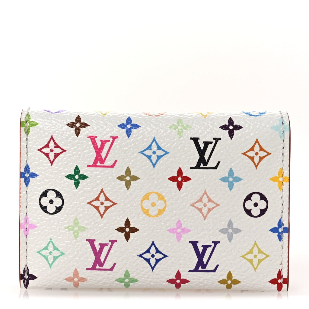 LV X TM Monogram Multicolor Slim  Holder White