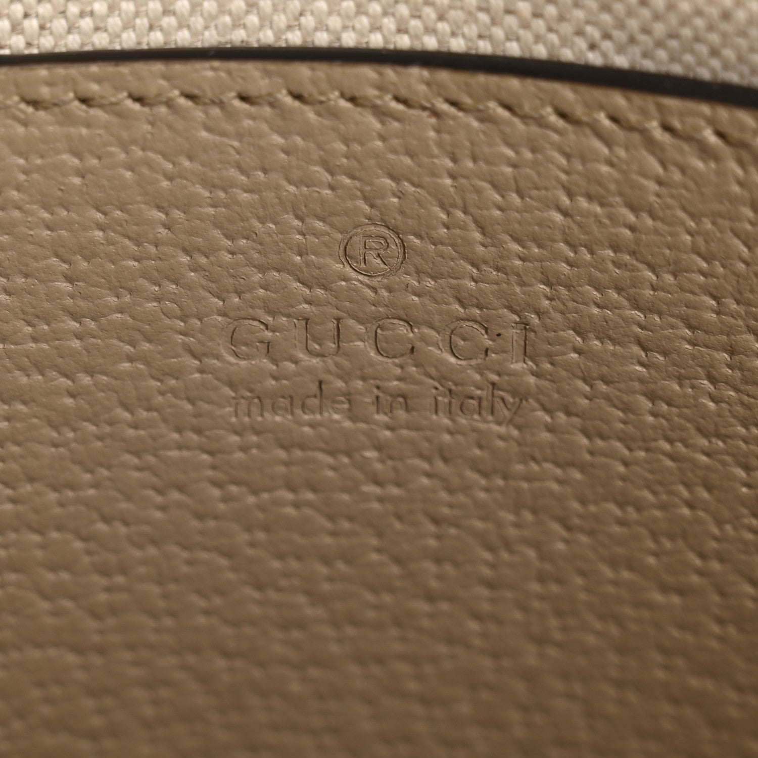 GG Supreme Monogram Textured Dollar Calfskin Web Mini Horsebit 1955 Shoulder Bag Beige Mystic White Oatmeal