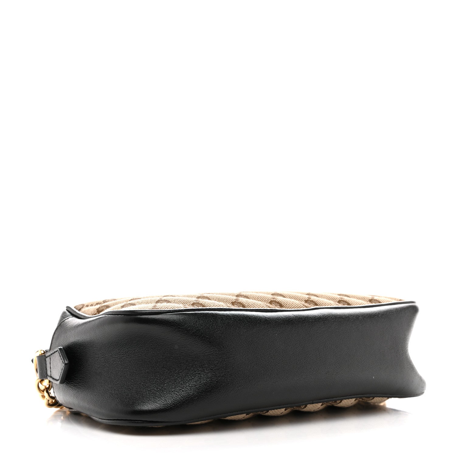 Monogram Matelasse Diagonal Small GG Marmont Chain Shoulder Bag Beige Black