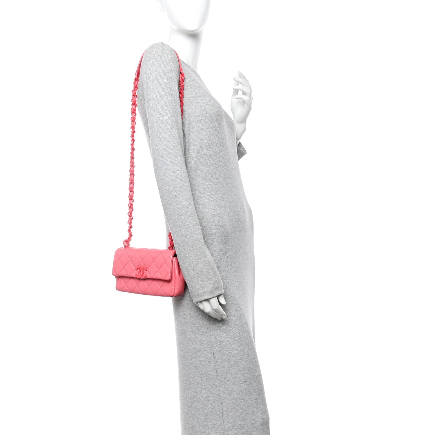 Caviar Quilted My Everything Small Flap Pink