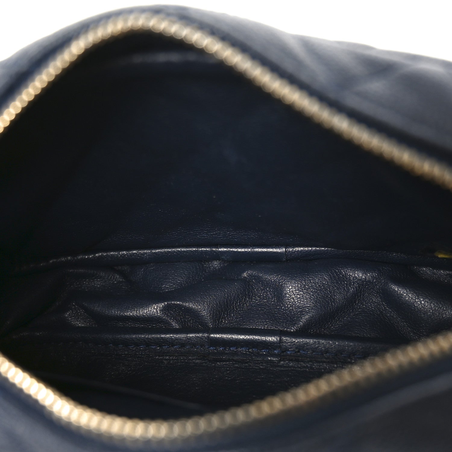 Caviar Quilted Camera Case Navy