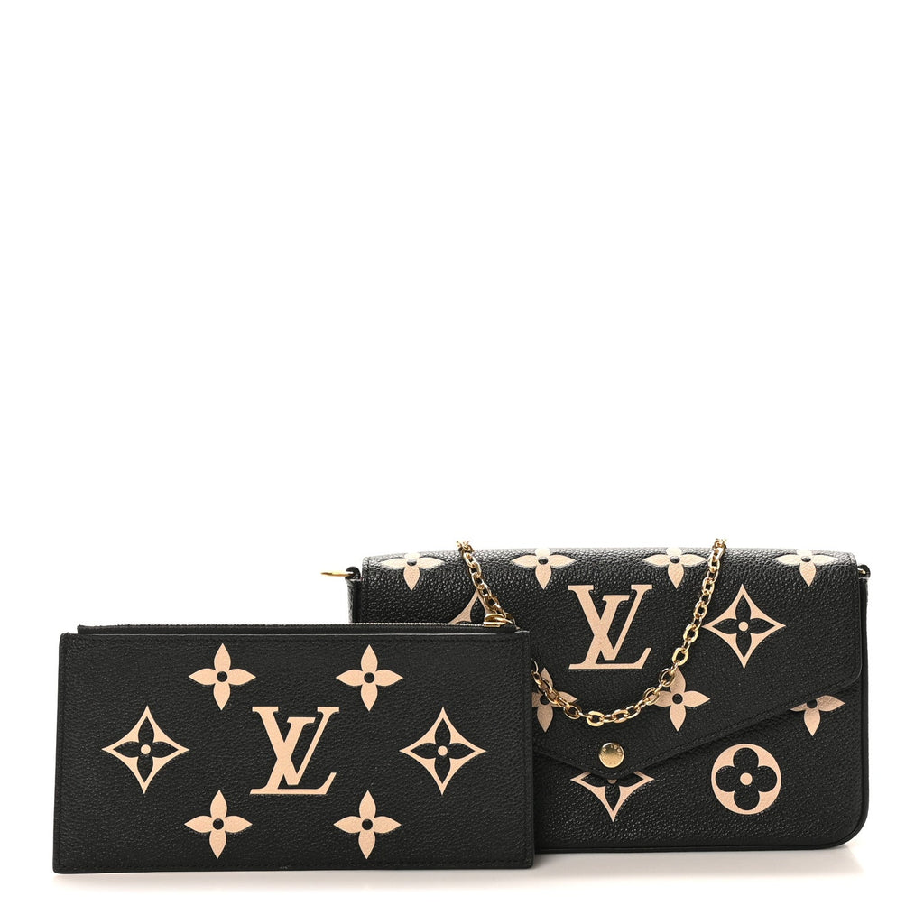 Empreinte Monogram Giant Felicie Pochette Black Beige
