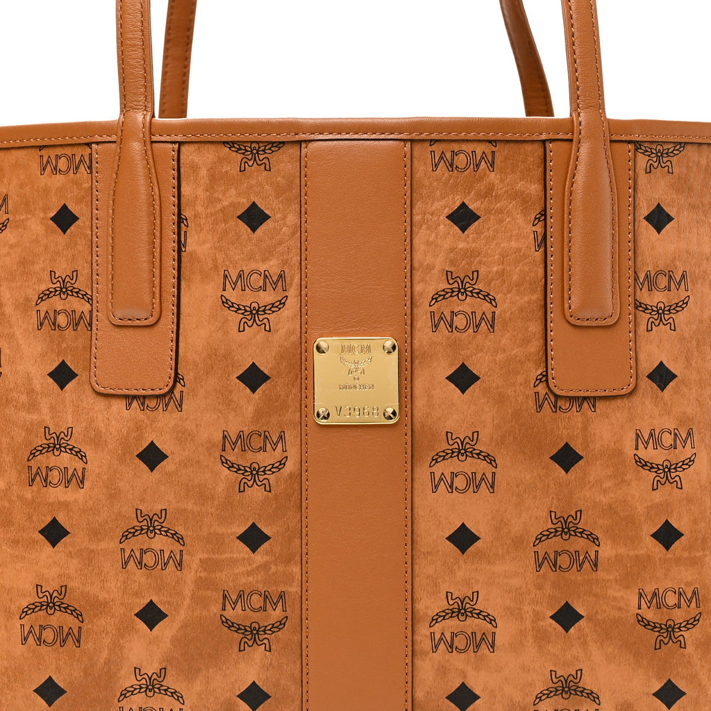 Visetos Medium Reversible Shopper Tote Cognac