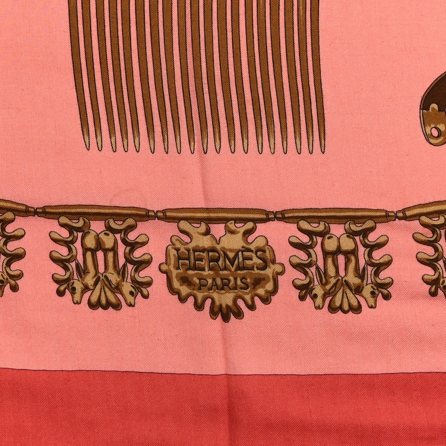 Silk Cashmere Les Cavaliers D'Or Scarf 140