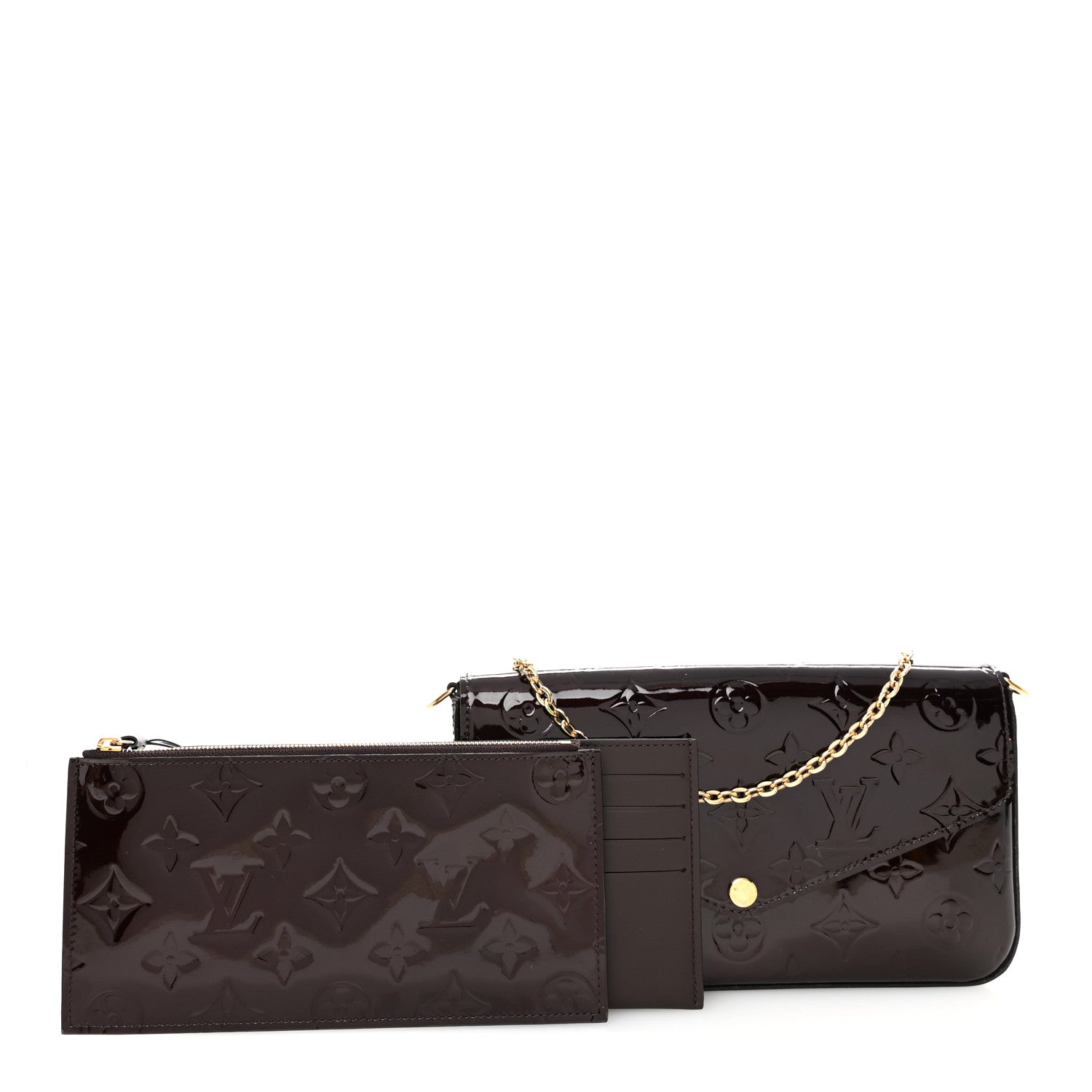 Vernis Pochette Felicie Chain Wallet Amarante