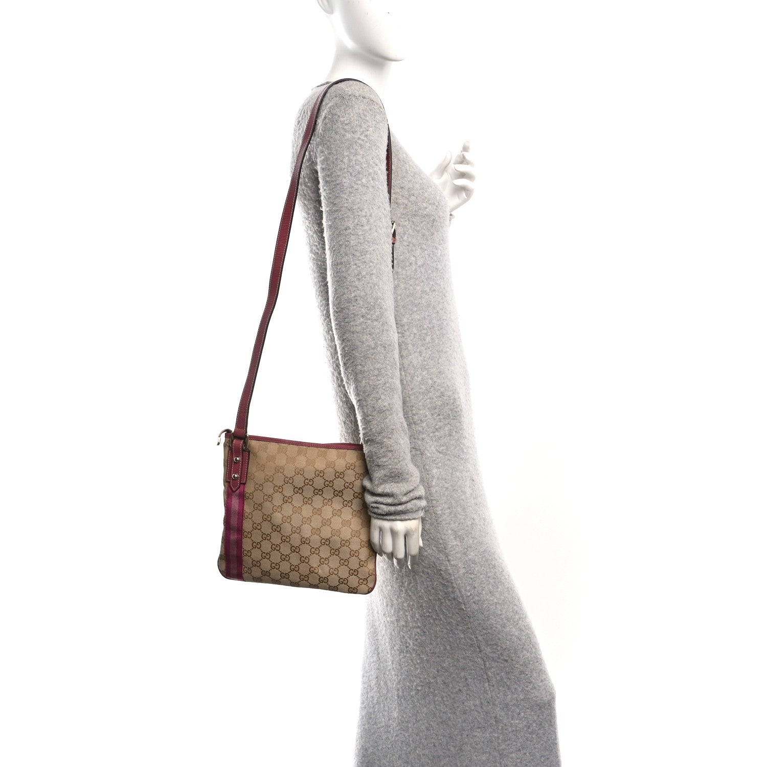 Monogram Web Jolicoeur Charms Messenger Pink Ebony