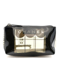 Vinyl Coco Window Cosmetic Pouch Black