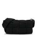 Denim Maxi Intrecciato Padded Tech Cassette Bag Black