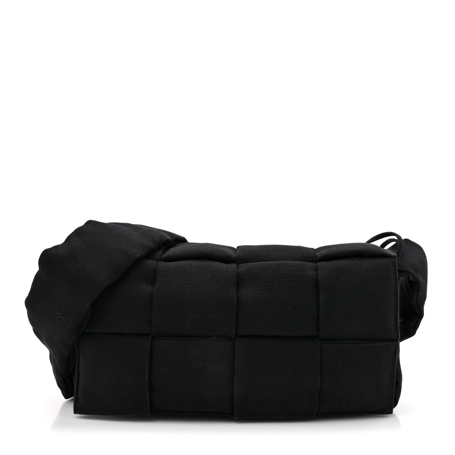Denim Maxi Intrecciato Padded Tech Cassette Bag Black