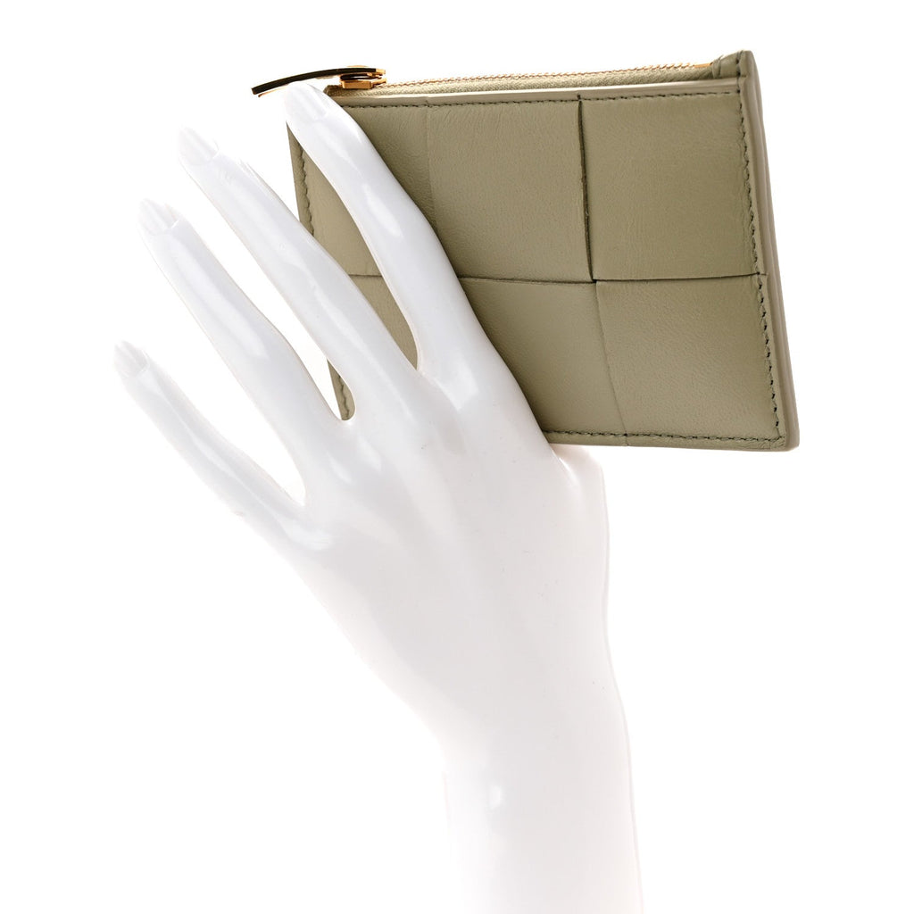 Nappa Maxi Intrecciato Cassette Zipped  Case Travertine