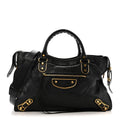 Chevre Gold Metallic Edge Hardware City Black