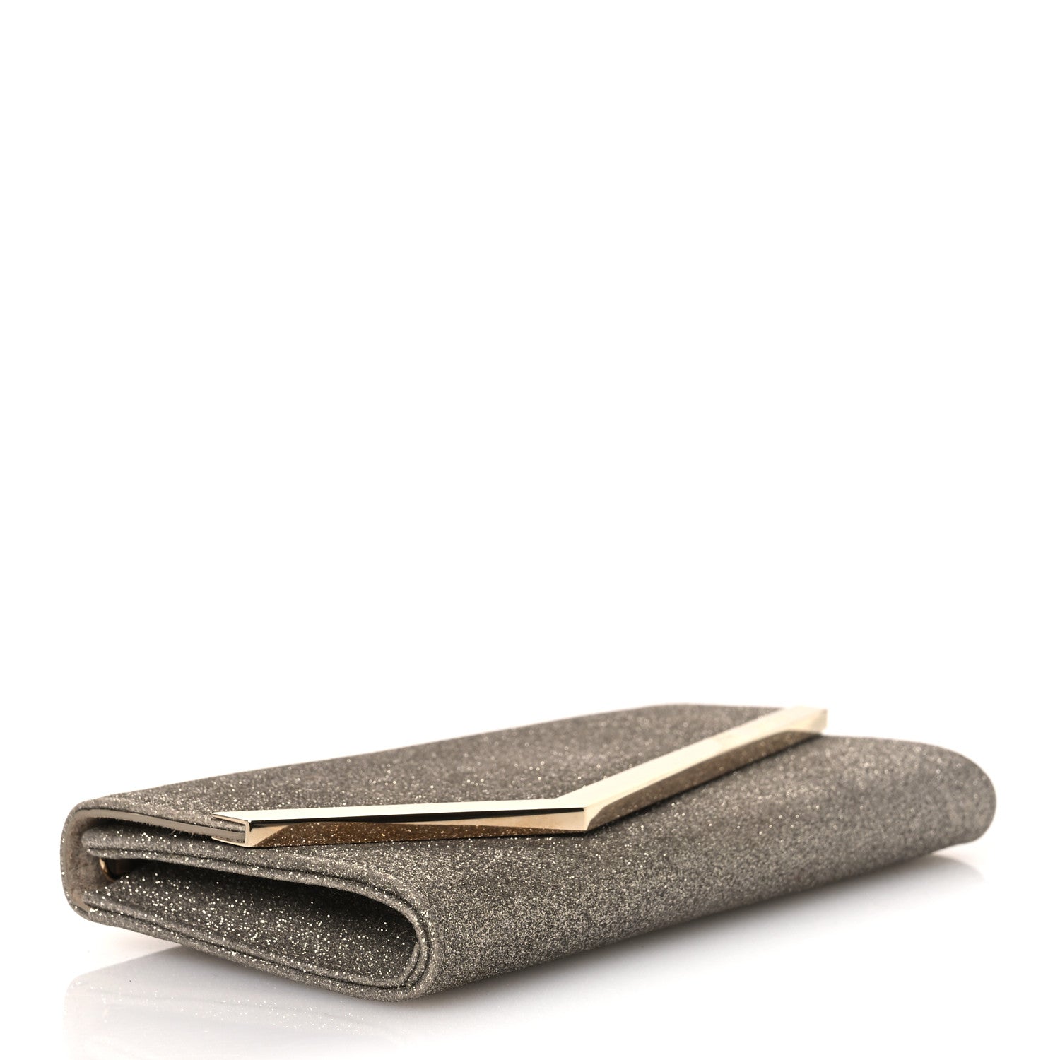 Dusty Glitter Emmie Clutch Platinum Ice